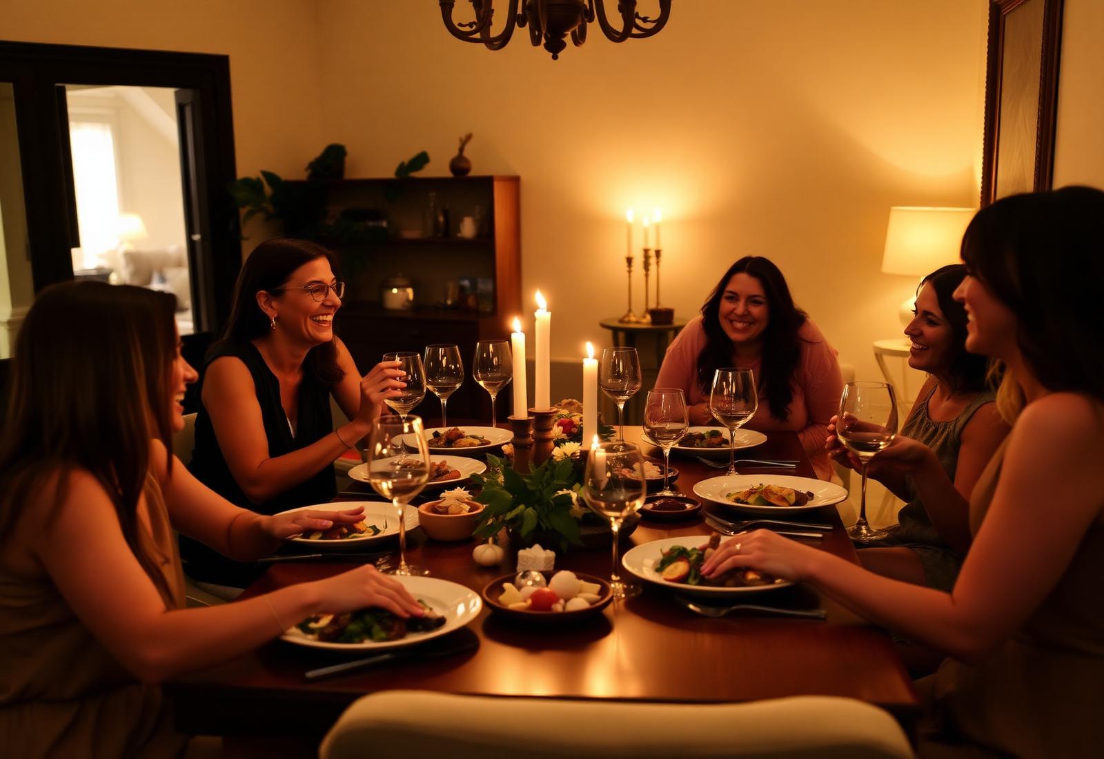 Guests at dinner